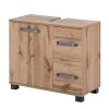 Schildmeyer Meuble sous-vasque Milan - Imitation chêne Maison de campagne -Meubles de salle de bain Soldes 2022 waschbeckenunterschrank milan eiche dekor 4949020