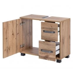 Schildmeyer Meuble sous-vasque Milan - Imitation chêne Maison de campagne -Meubles de salle de bain Soldes 2022 waschbeckenunterschrank milan eiche dekor 4949024