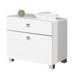 Schildmeyer Meuble sous vasque Montreal - Avec 2 tiroirs - Blanc brillant