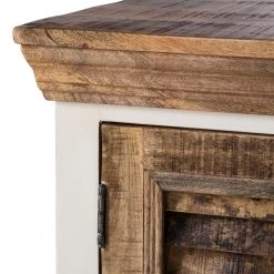 Maison Belfort Meuble sous-vasque Newhaven - Manguier partiellement massif - Manguier / Blanc -Meubles de salle de bain Soldes 2022 waschbeckenunterschrank newhaven mango teilmassiv mango weiss 5042256