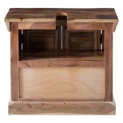 Maison Belfort Meuble sous-vasque Newhaven - Manguier partiellement massif - Manguier / Blanc -Meubles de salle de bain Soldes 2022 waschbeckenunterschrank newhaven mango teilmassiv mango weiss 5042284