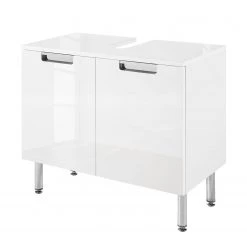 Schildmeyer Meuble sous vasque Romana - Blanc brillant -Meubles de salle de bain Soldes 2022 waschbeckenunterschrank romana hochglanz weiss 3328369
