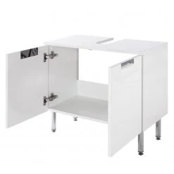 Schildmeyer Meuble sous vasque Romana - Blanc brillant -Meubles de salle de bain Soldes 2022 waschbeckenunterschrank romana hochglanz weiss 4560472