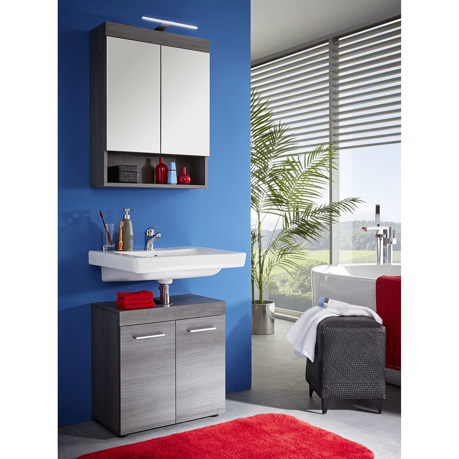 Trendteam Armoire de toilette Runner - Argent cendré 4 Trendteam Armoire de toilette Runner - Argent cendré – Image 2