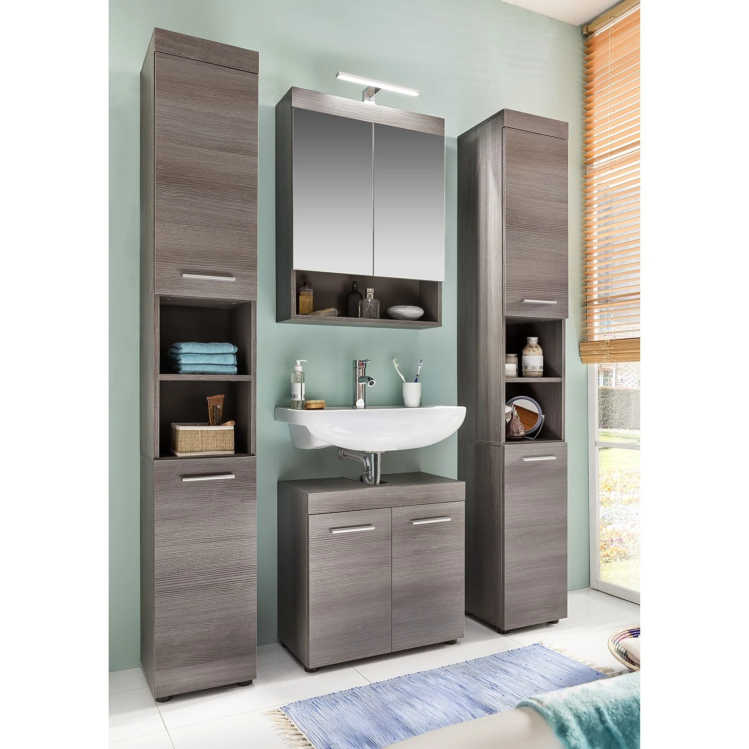 Trendteam Armoire de toilette Runner - Argent cendré 9 Trendteam Armoire de toilette Runner - Argent cendré – Image 7