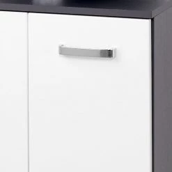 Giessbach Meuble sous lavabo Zeehan II - Blanc brillant / Graphite - Largeur : 60 cm -Meubles de salle de bain Soldes 2022 waschbeckenunterschrank zeehan i weiss grau 60 cm 2679594