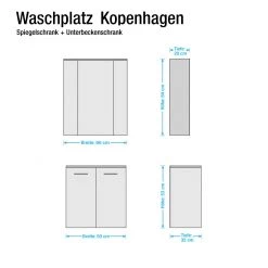 Giessbach Meuble lavabo Kopenhagen - Blanc brillant / Blanc 15 Giessbach Meuble lavabo Kopenhagen - Blanc brillant / Blanc -Meubles de salle de bain Soldes 2022 waschplatz kopenhagen hochglanz weiss weiss 1329400