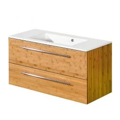 Schildmeyer Meuble lavabo Bern - Bambou verni naturel