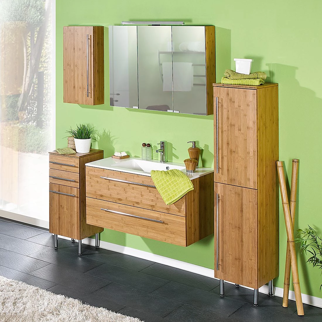 Schildmeyer Meuble lavabo Bern - Bambou verni naturel 5 Schildmeyer Meuble lavabo Bern - Bambou verni naturel – Image 3