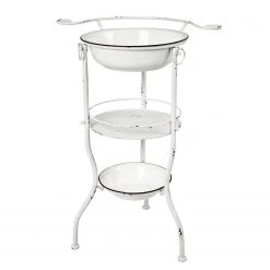 Giessbach Serviteur de toilette Granny - Métal - Blanc vintage