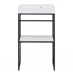 Schildmeyer Meuble lavabo Moris - Noir / Blanc -Meubles de salle de bain Soldes 2022 waschtisch moris schwarz weiss 5171888